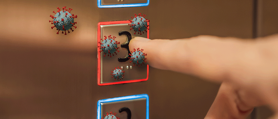 germs on elevator button