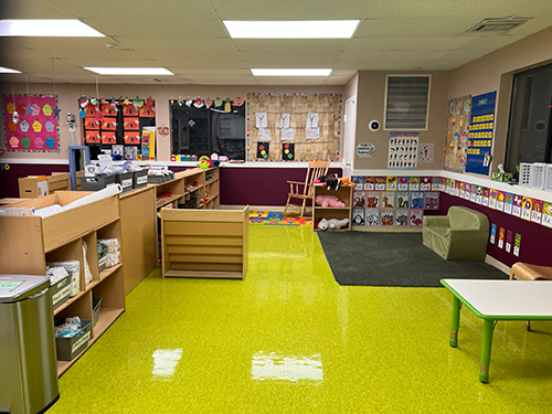 Shiny floor at Building Kidz school