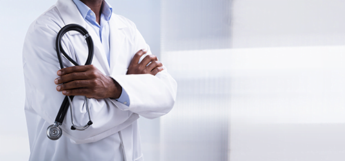 Doctor holding a stethoscope