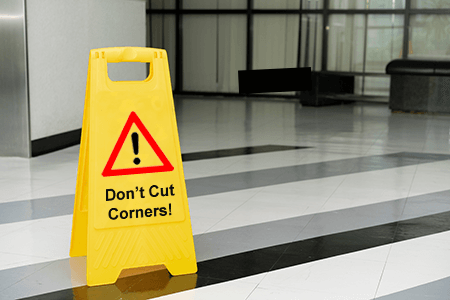 Warning! Don't cut corners